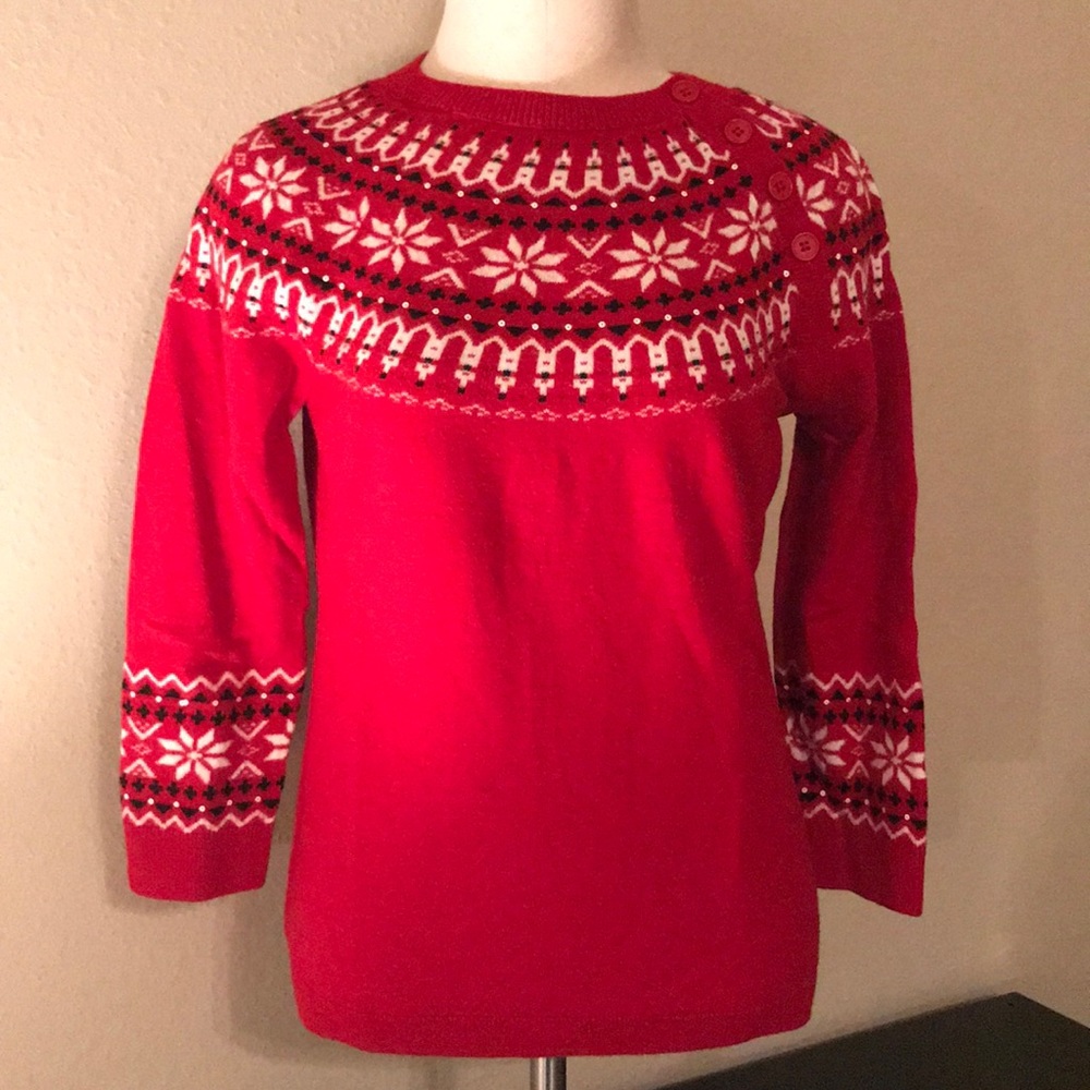 Talbots Winter Sweater Crew Neck Petite